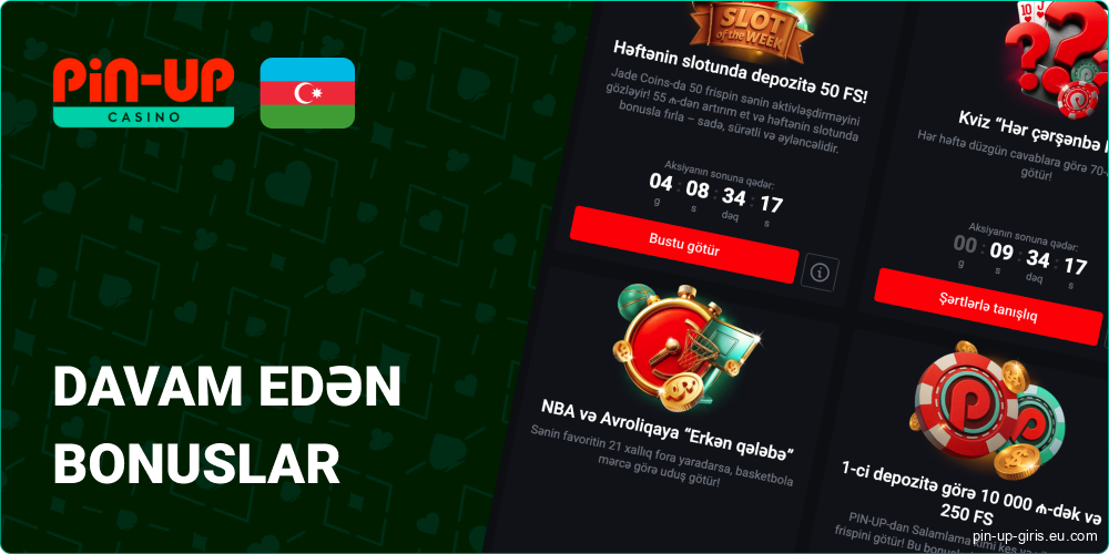 Pin Up Azerbaijan-da davam edən promosyonlar